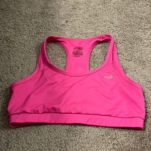 Pink sports bra